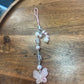 Pink Butterfly Dangle Beaded Phone Charm | Handmade