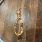 Chunky Orange & Cream Beaded Phone Charm | Handmade