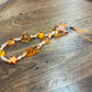 Chunky Orange & Cream Beaded Phone Charm | Handmade