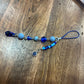 Angelite + Blue Evil Eye Protection Beaded Dangle Phone Charm | Handmade