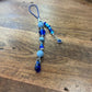 Angelite + Blue Evil Eye Protection Beaded Dangle Phone Charm | Handmade