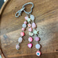 Rose Quartz + Chunky Pink Beaded Dangle Bag Charm/Keychain