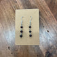 Simple Garnet Dangle Beaded Wire Loop Earrings