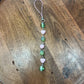 Green/Pink Dangle Beaded Wire Loop Phone Charm