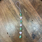 Green/Pink Dangle Beaded Wire Loop Phone Charm