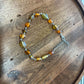 Simple Beaded Orange Wire Loop Anklet