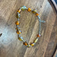 Simple Beaded Orange Wire Loop Anklet