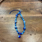 Blue Evil Eye Protection Two-Toned Blue Beaded Phone Charm