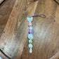 Chunky White & Pastel Beaded Dangle Phone Charm