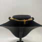 Vintage 90s Y2K Black/Gold Velvet Cross Faux Pearl Choker Necklace