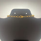 Vintage 1980s Black/Gold Enamel Modernist Pendant Necklace