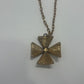Vintage 1970s Accessocraft N.Y.C. Gold Vintage Textured Pendant Necklace