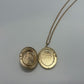Avon Gold/White 1973 Vintage "Sweet Violets" Photo Locket Necklace+