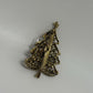 Gerry's Gold-Tone Vintage Mid-Century 1960s/1970s Christmas Tree Holiday Brooch Pin