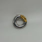 Monet Gold/Silver Vintage 1980s Chunky Circular Brooch Pin