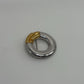Monet Gold/Silver Vintage 1980s Chunky Circular Brooch Pin
