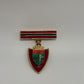 Red/Green Vintage Mid-Century 1950s/1960s Heraldic Crest Shield Enamel Brooch Pin