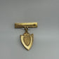 Red/Green Vintage Mid-Century 1950s/1960s Heraldic Crest Shield Enamel Brooch Pin