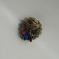 Gold-Tone Vintage 1950s/1960s Filigree Floral Rhinestone Cluster Brooch Pin