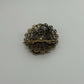 Gold-Tone Vintage 1950s/1960s Filigree Floral Rhinestone Cluster Brooch Pin