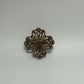 Gold-Tone Vintage 1950s/1960s Wire Filigree Textured Brooch Pin