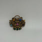Gold-Tone Vintage Rhinestone Flower Basket 1950s/1960s Brooch Pin