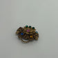 Gold-Tone Vintage Rhinestone Flower Basket 1950s/1960s Brooch Pin
