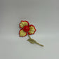 Yellow/Red Vintage Flower Power 1960s Mod Pop Art Brooch Pin
