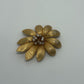 Richelieu Gold-Tone Vintage Faux Pearl 1960s Flower Brooch Pin