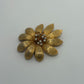 Richelieu Gold-Tone Vintage Faux Pearl 1960s Flower Brooch Pin