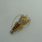 Gold-Tone Vintage Rhinestone 1990s Lobster Figural Brooch Pin
