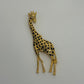 Gold-Tone Vintage Mid-Century 1970s/1980s Standing Giraffe Brooch Pin