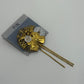 Gold-Tone Vintage 1990s "My Grandma's Clock" Collage Brooch Pin
