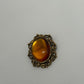 Gold-Tone Vintage 1950s/1960s Victorian Revival Filigree Brooch Pin