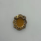 Gold-Tone Vintage 1950s/1960s Victorian Revival Filigree Brooch Pin