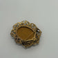 Gold-Tone Vintage 1950s/1960s Victorian Revival Filigree Brooch Pin