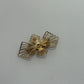 Gold-Tone Vintage 1950s/1960s Rhinestone Cross Brooch Pin