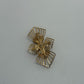 Gold-Tone Vintage 1950s/1960s Rhinestone Cross Brooch Pin
