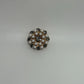 Gold/White Vintage Starburst Rhinestone 1950s/1960s Brooch Pin
