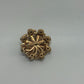 Gold/White Vintage Starburst Rhinestone 1950s/1960s Brooch Pin