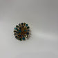Blue/Green Vintage 1950s/1960s Gold-Tone Starburst Dome Brooch Pin