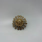 Blue/Green Vintage 1950s/1960s Gold-Tone Starburst Dome Brooch Pin