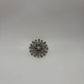 Silver/Clear Vintage 1950s/1960s Rhinestone Starburst Snowflake Brooch Pin