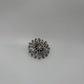 Silver/Clear Vintage 1950s/1960s Rhinestone Starburst Snowflake Brooch Pin