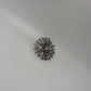 Silver/Clear Vintage 1950s/1960s Rhinestone Starburst Snowflake Brooch Pin