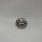 Silver/Clear Vintage 1950s/1960s Rhinestone Starburst Snowflake Brooch Pin