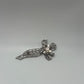 Silver/Purple Vintage Ribbon Bow 1950s/1960s Silver-Tone Brooch Pin