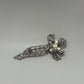 Silver/Purple Vintage Ribbon Bow 1950s/1960s Silver-Tone Brooch Pin