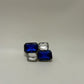 1950 Vintage Blue/Clear Rhinestone Silver-Tone Brooch Pin
