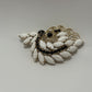 Gold-Tone Vintage 1960 Filigree Cabochon Mid Century Brooch Pin